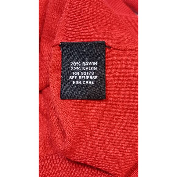 Premise Studio Cardigan Small Long Sleeve Sweater w/ Fancy Buttons Burnt Orange - Picture 6 of 9